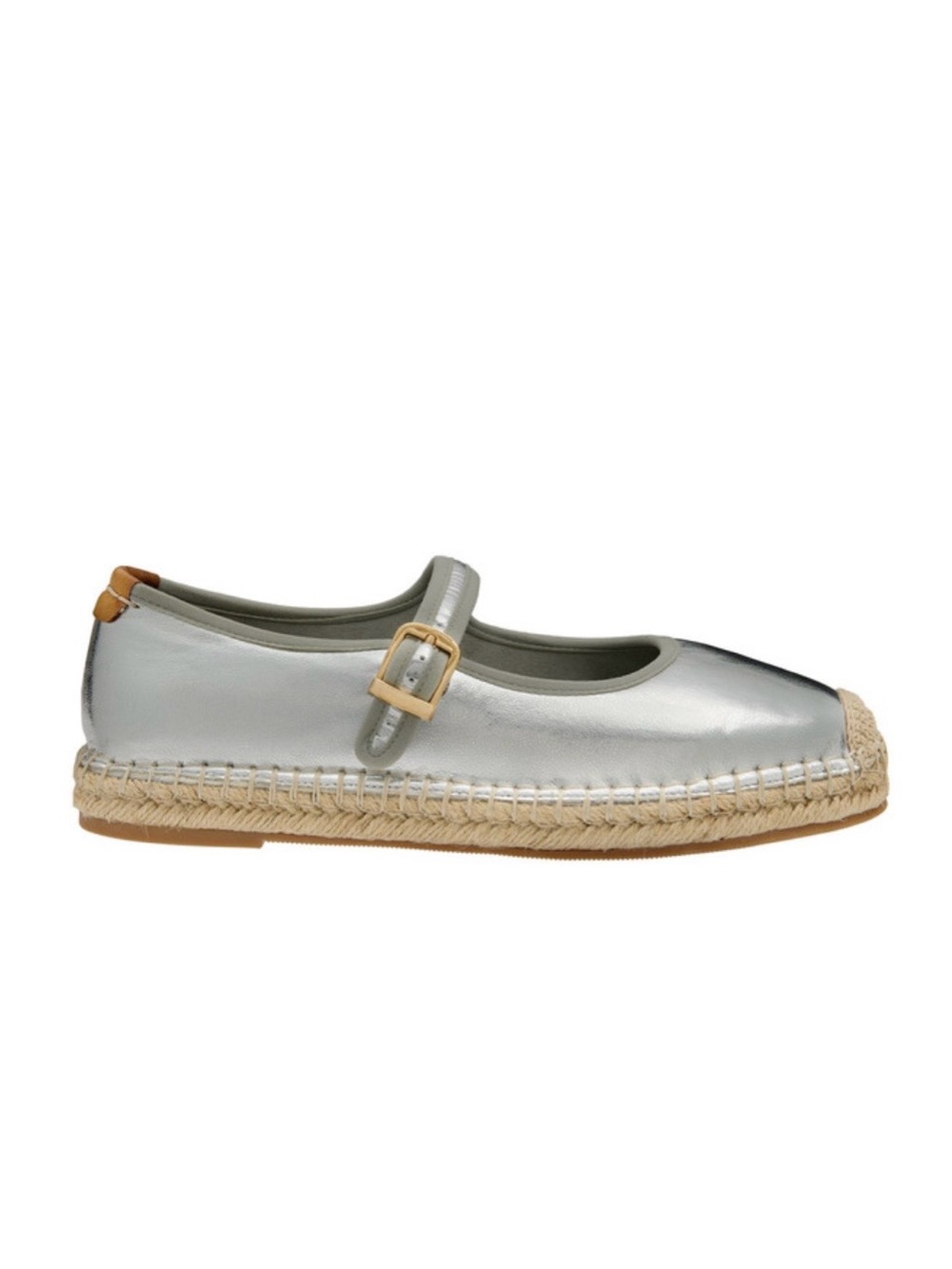 Serra Ladies Silver Espadrille Flat new 🆕